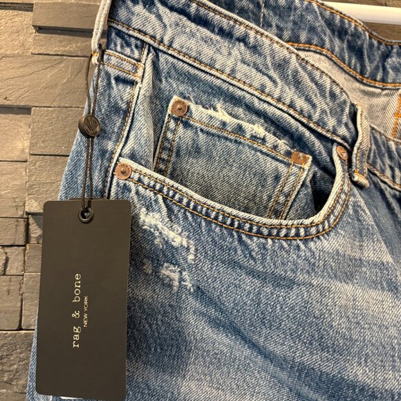 Rag & Bone Mid-Rise Rosa Peony 'Boyfriend' Jeans- Women's Size 31- New with Tags - Picture 4 of 10